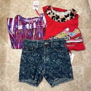 Girls XL Justice Tops and shorts